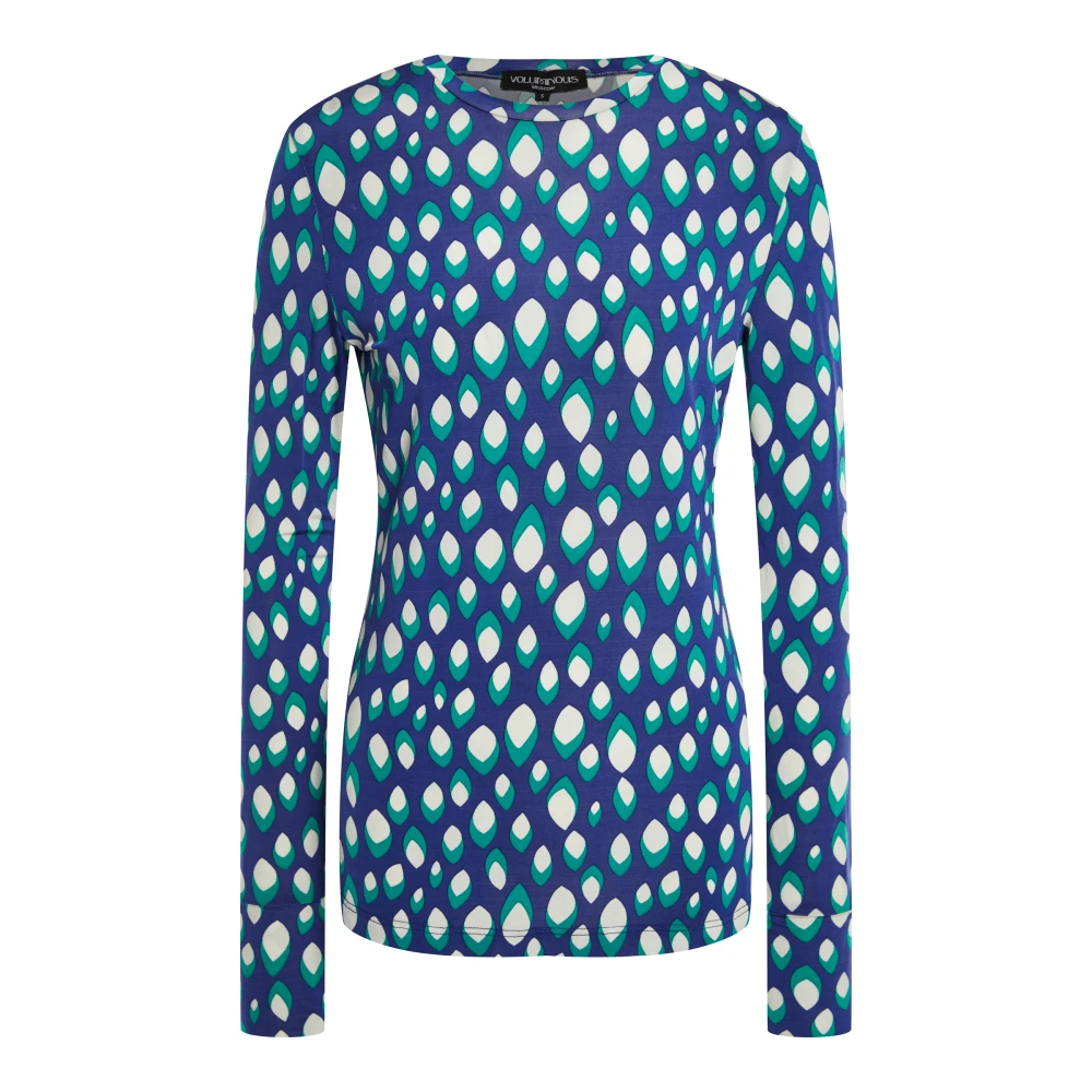 Лонгслив Granny ( Цвет Синий с абстракцией )