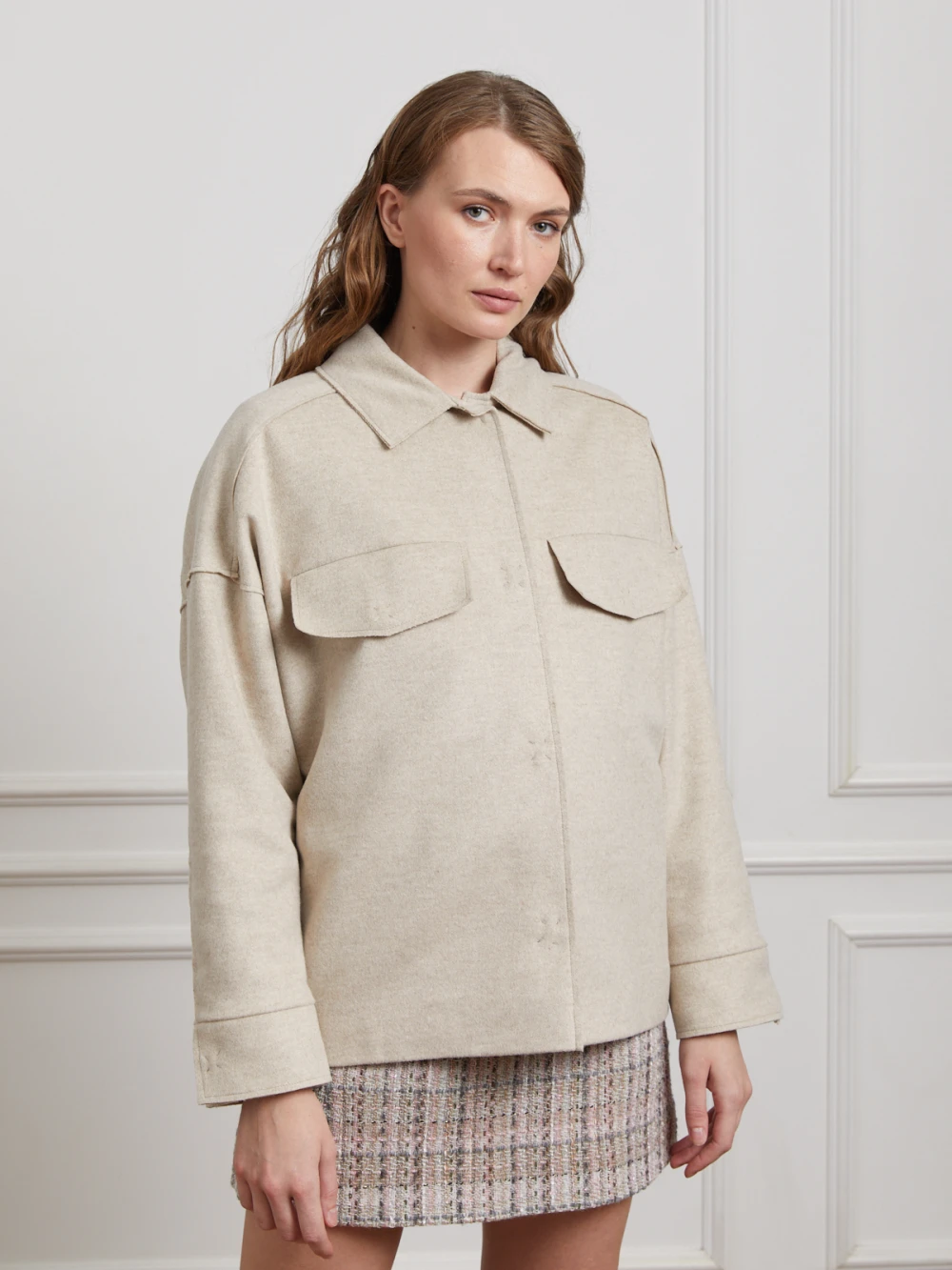 Куртка Vardi (Цвет Молочный, Размер S, Состав 70% шерсть, 20% акрил, 10% кашемир)