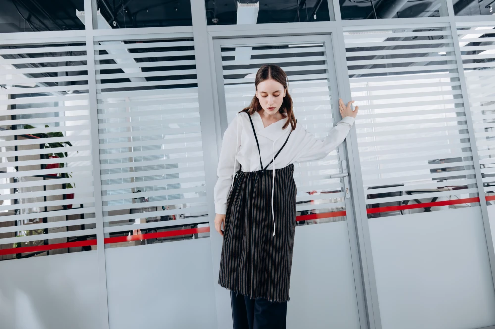 Платье Trapeze ( Цвет Синий в полоску )