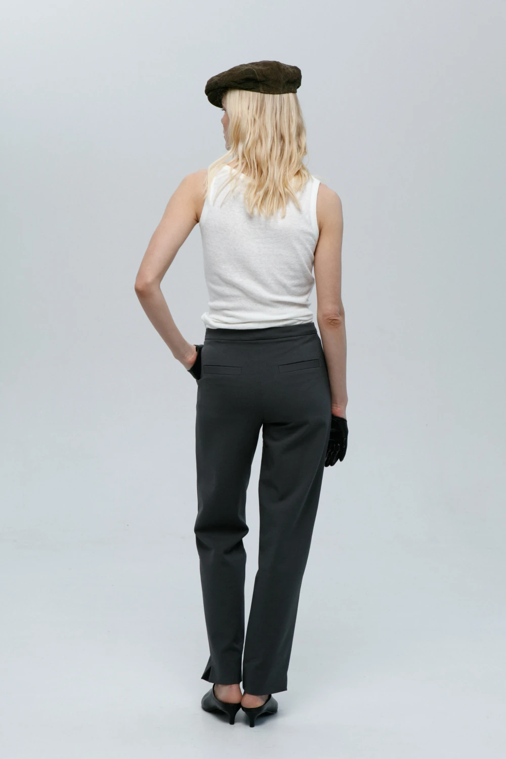 Брюки Nicoli (Цвет Тёмно-серый, Размер 44/S, Состав 75% Полиэстер, 18% Вискоза, 7% Эластан)