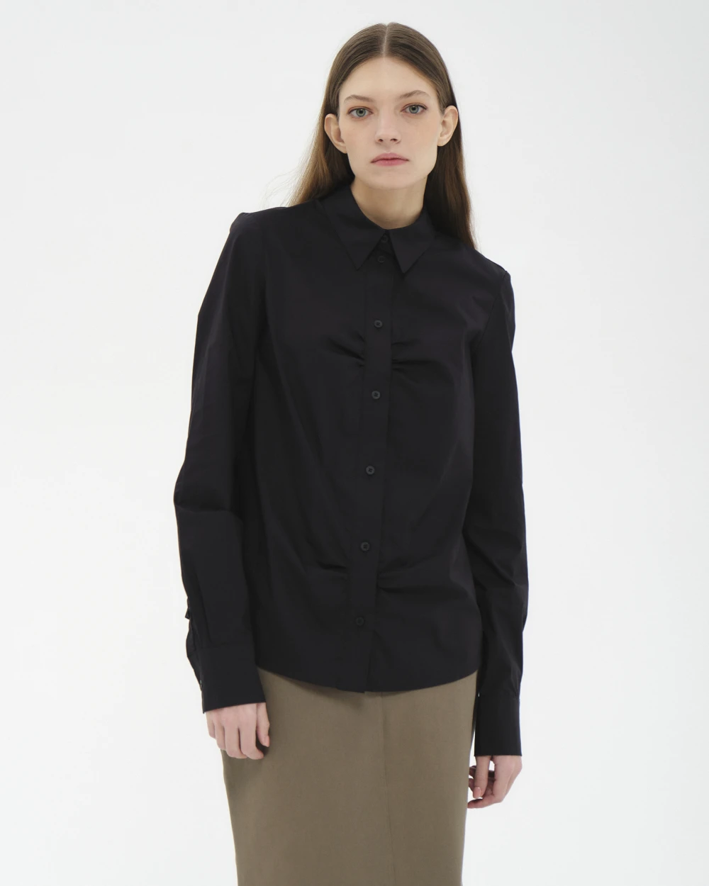 Блузка Lute (Цвет Чёрный, Размер S, Состав 100% хлопок)