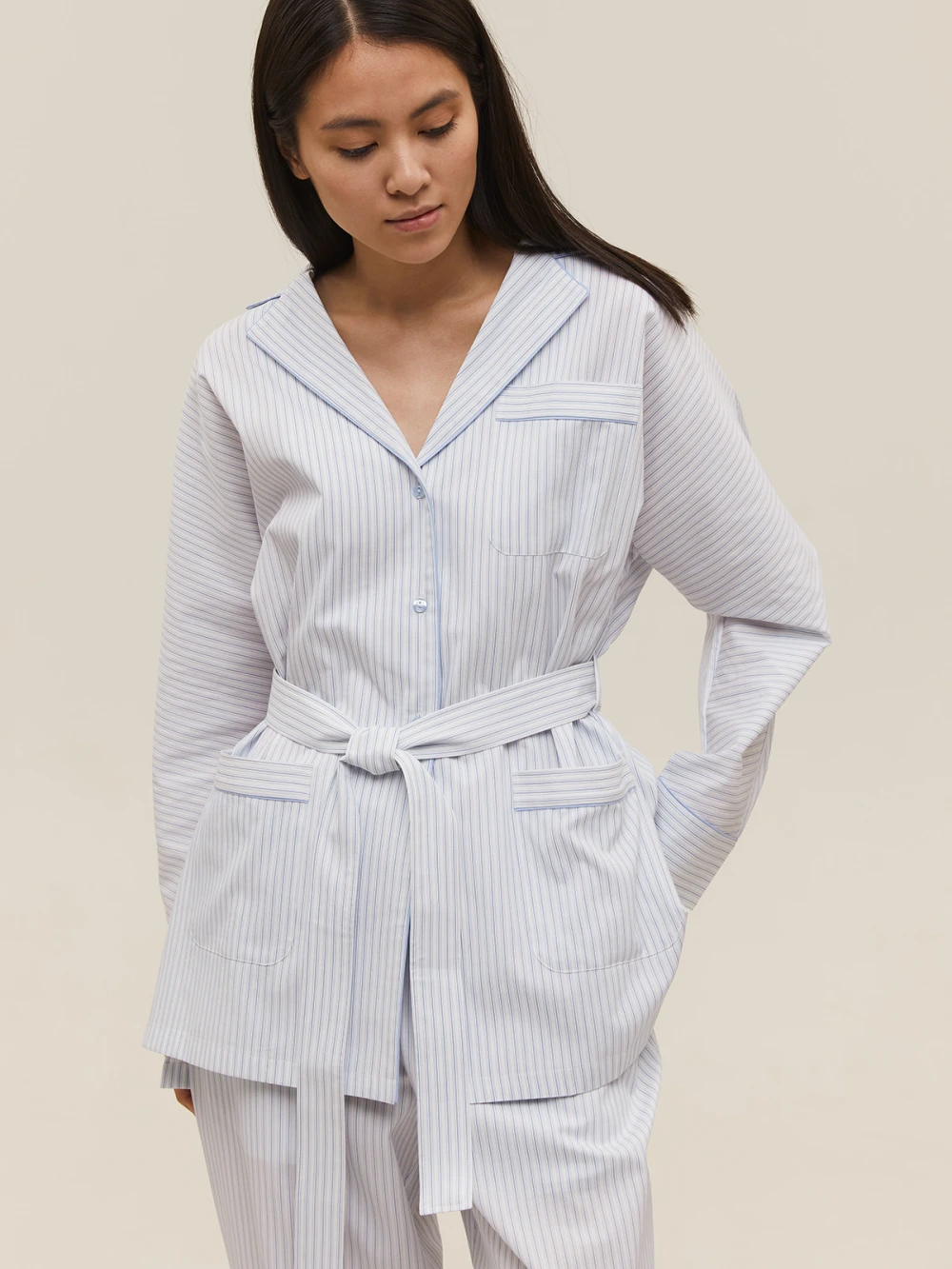 Костюм Aysha (Цвет Белый в полоску, Размер S, Состав 100% хлопок)