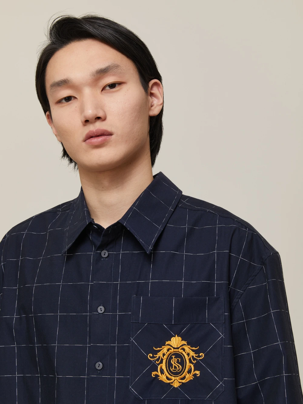 Пижама мужская Aries (Цвет Чернильный в клетку, Размер M, Состав 100% хлопок)