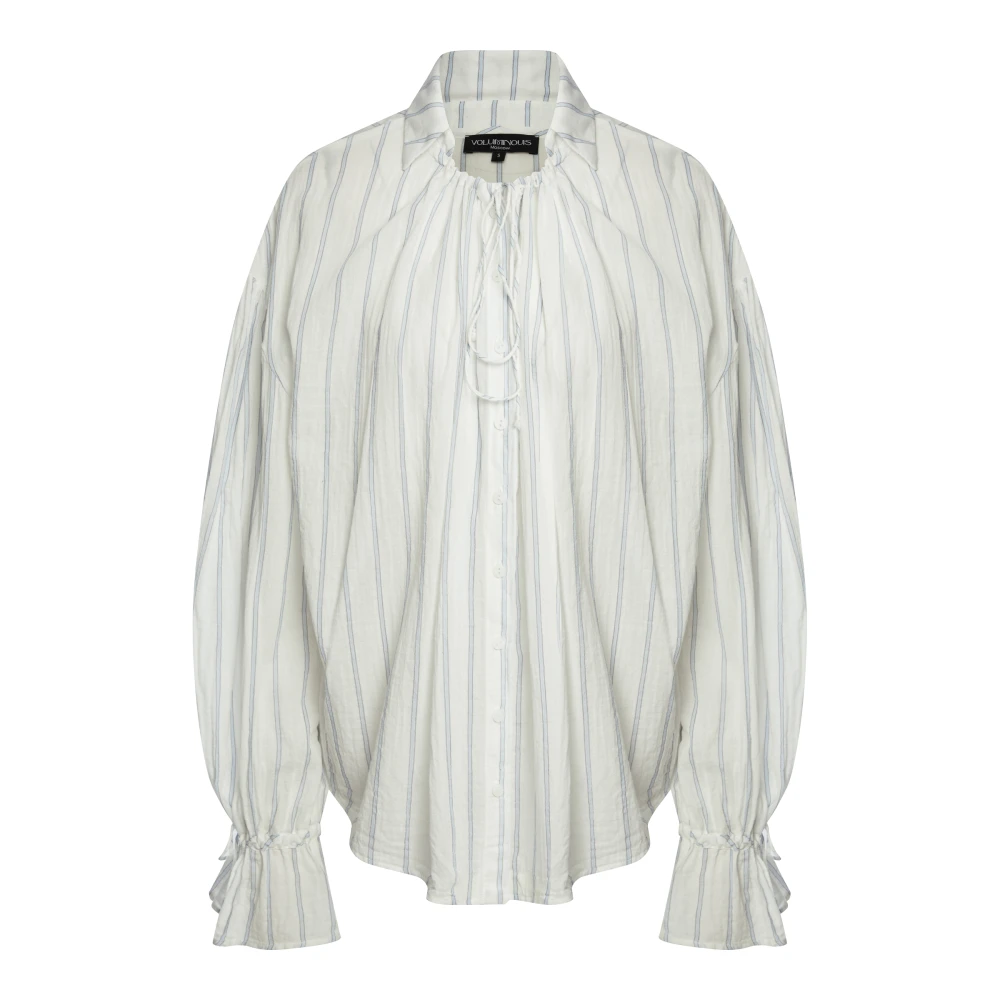 Блузка TGIF (Цвет Белый в голубую полоску, Размер 44/S)