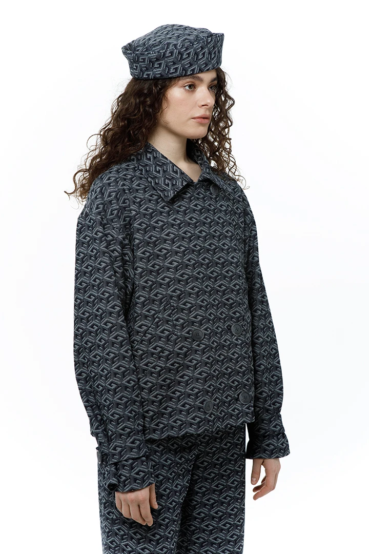 Жакет Valley ( Цвет Деним синий с узором )