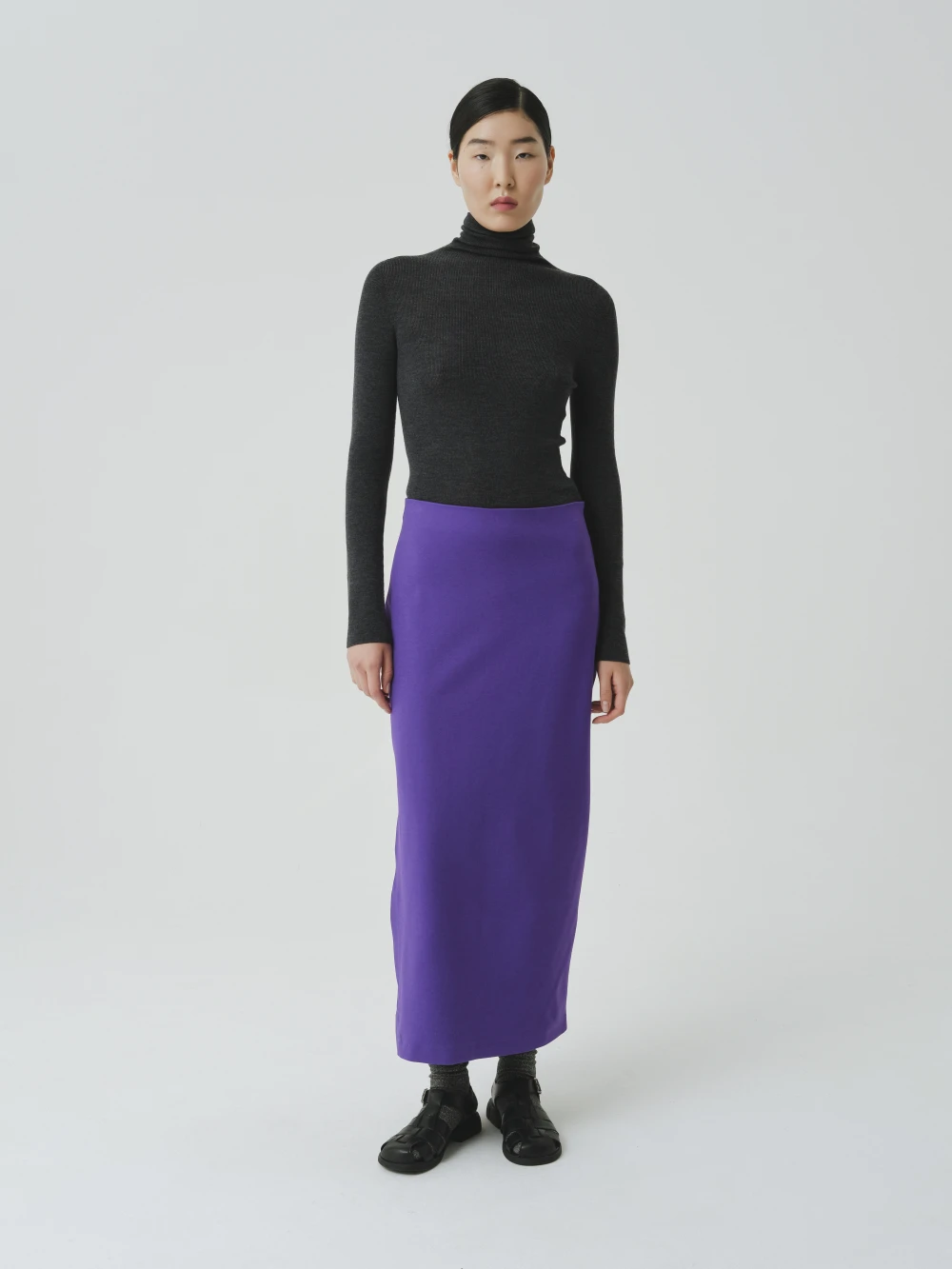 Юбка Lila (Цвет Фиолетовый, Размер M, Состав 48% вискоза, 25% акрил, 22% шерсть, 5% эластан)