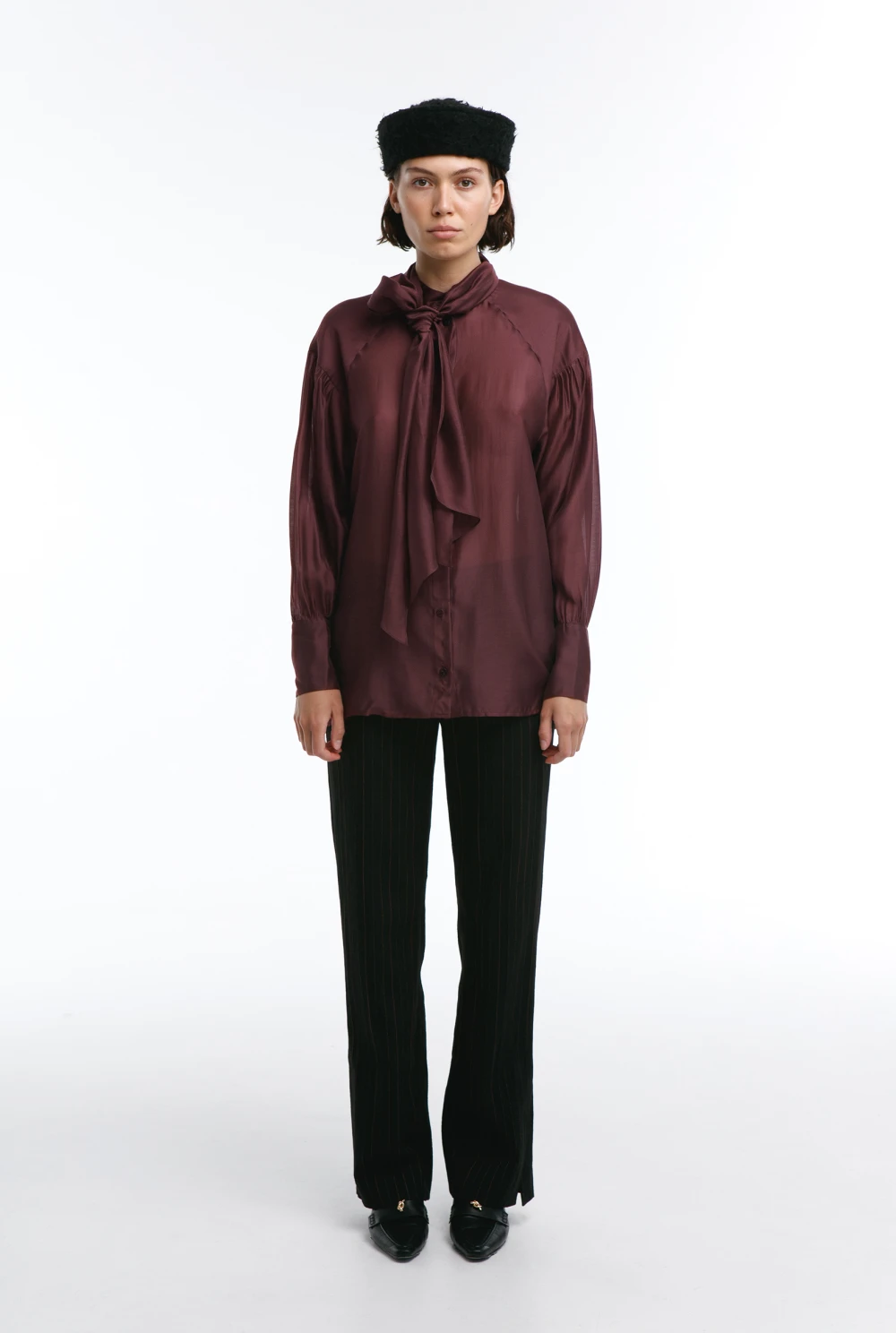 Блузка Grace (Цвет Бордо, Размер 44/S, Состав 80% Тенсел, 20% Полиэстер)