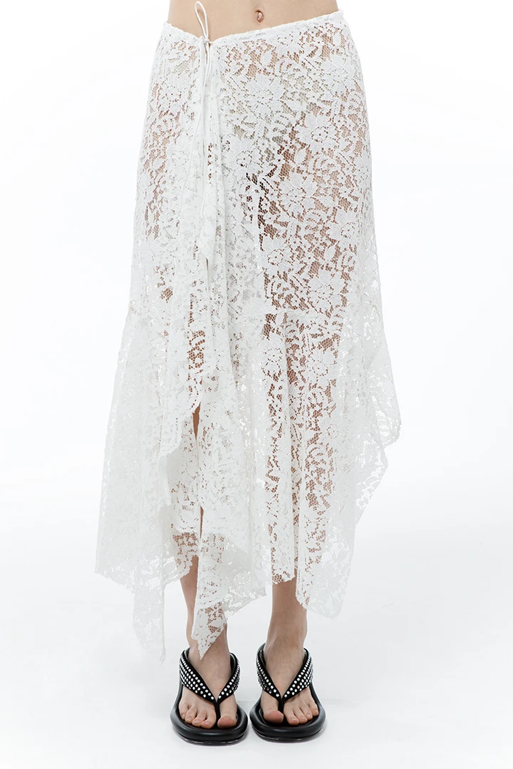 Юбка Veil (Цвет Белое-кружево, Размер S-M, Состав 70% вискоза, 25% хлопок, 5% полиамид)