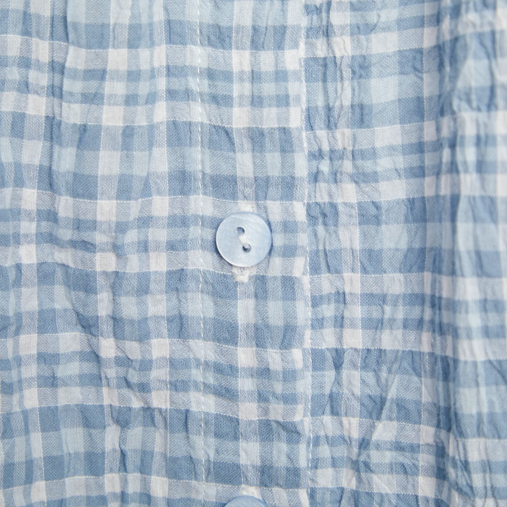 Блузка TGIF (Цвет Голубой в клетку, Размер 46/M)