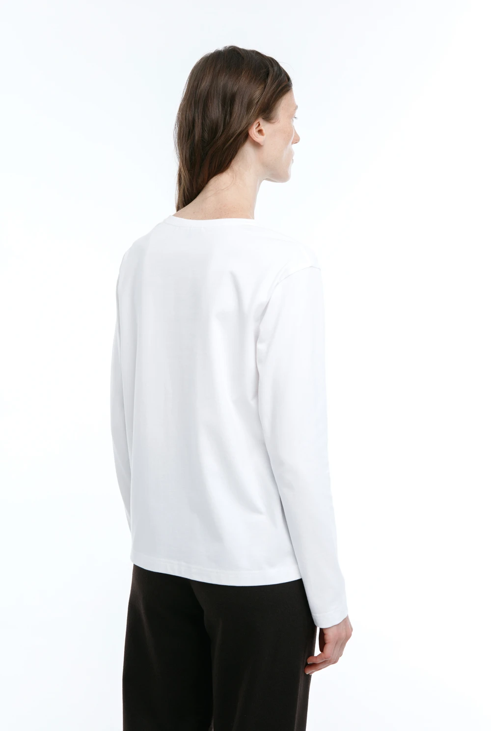 Лонгслив Casual (Цвет Белый, Размер 44/S, Состав 100% хлопок)