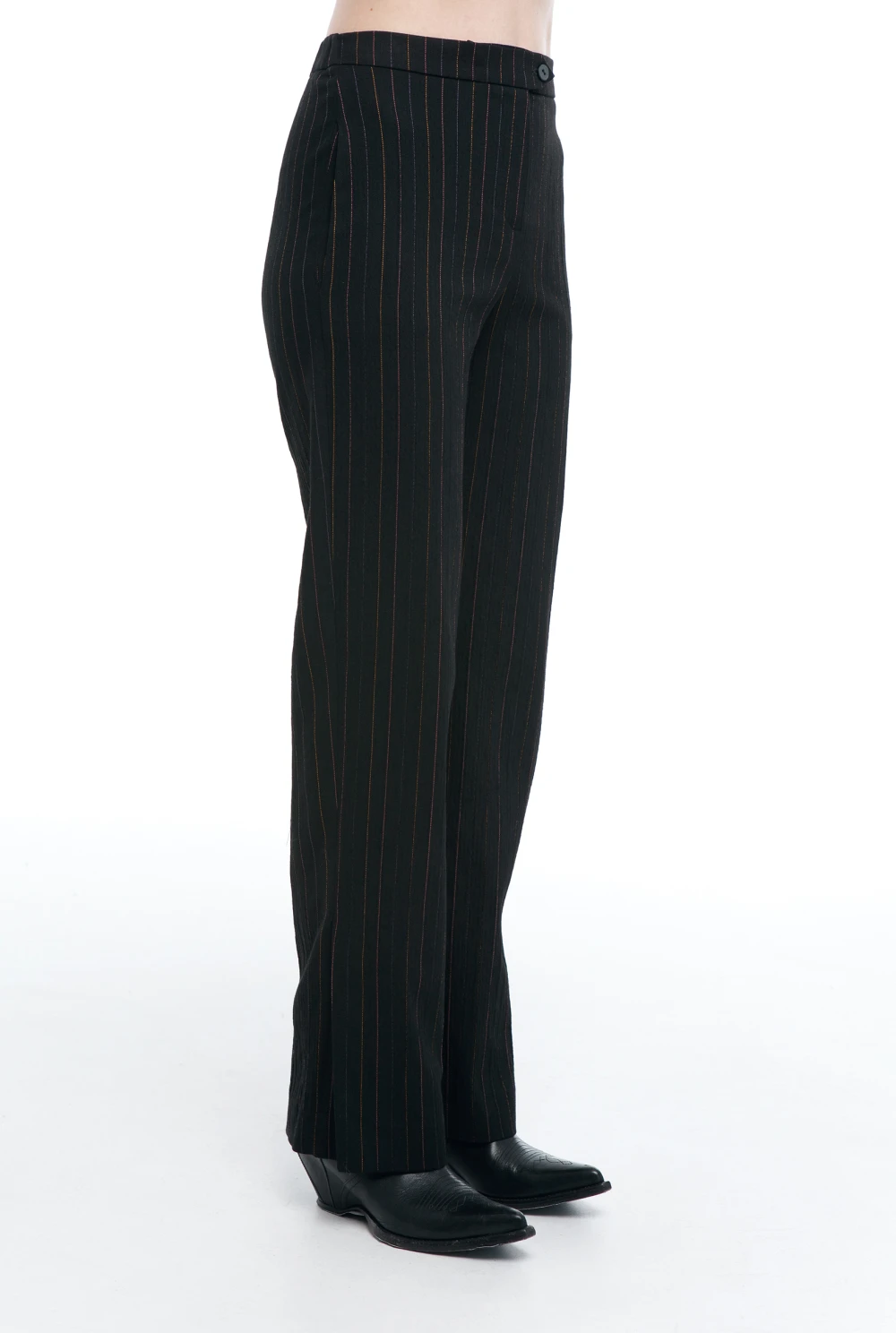 Брюки Grateful (Цвет Чёрный в полоску, Размер 44/S, Состав 50% Вискоза, 50% Хлопок)