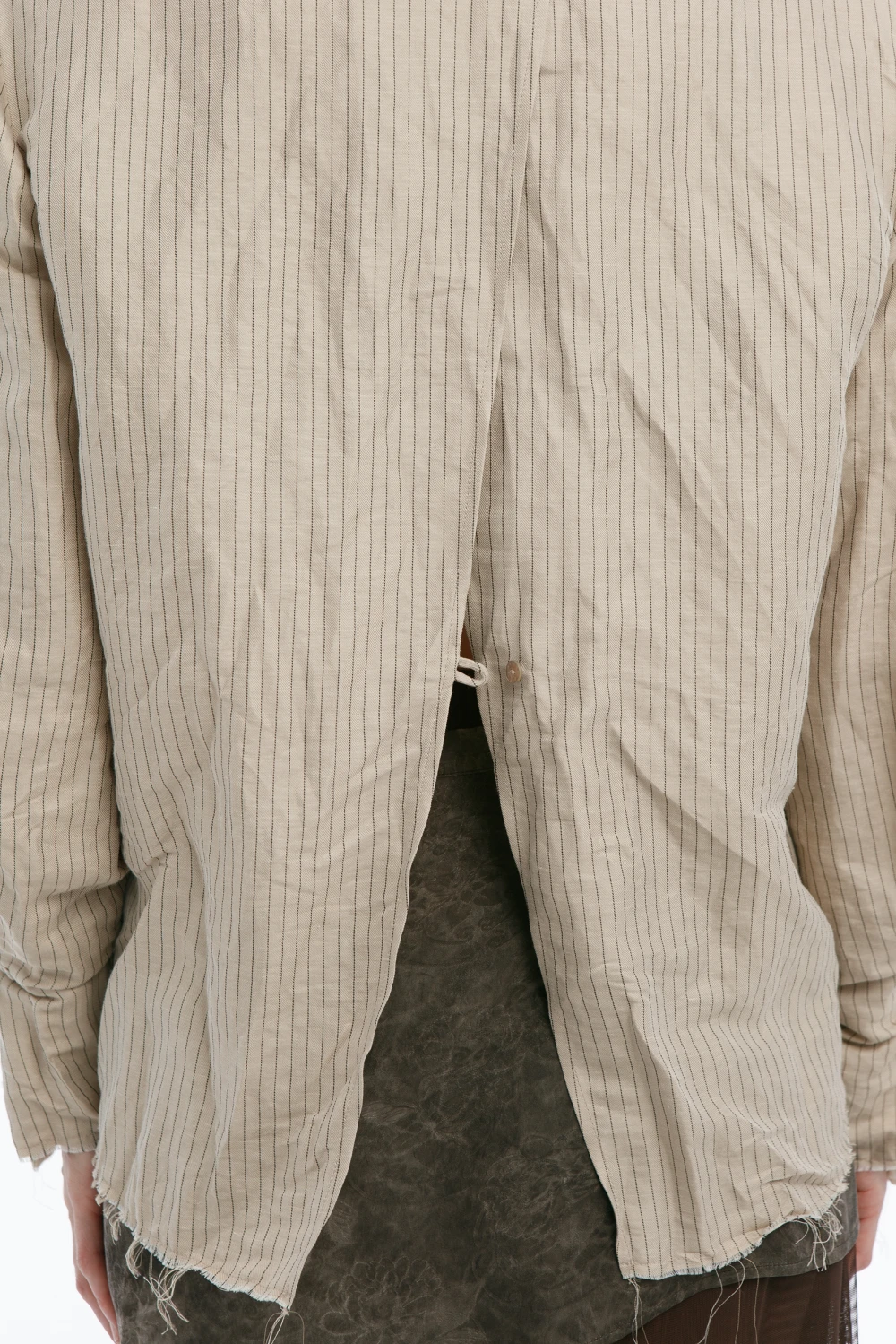 Рубашка Acacia (Цвет Бежевый в полоску, Размер 44/S, Состав 49% Лён, 31% Вискоза, 20% Хлопок)