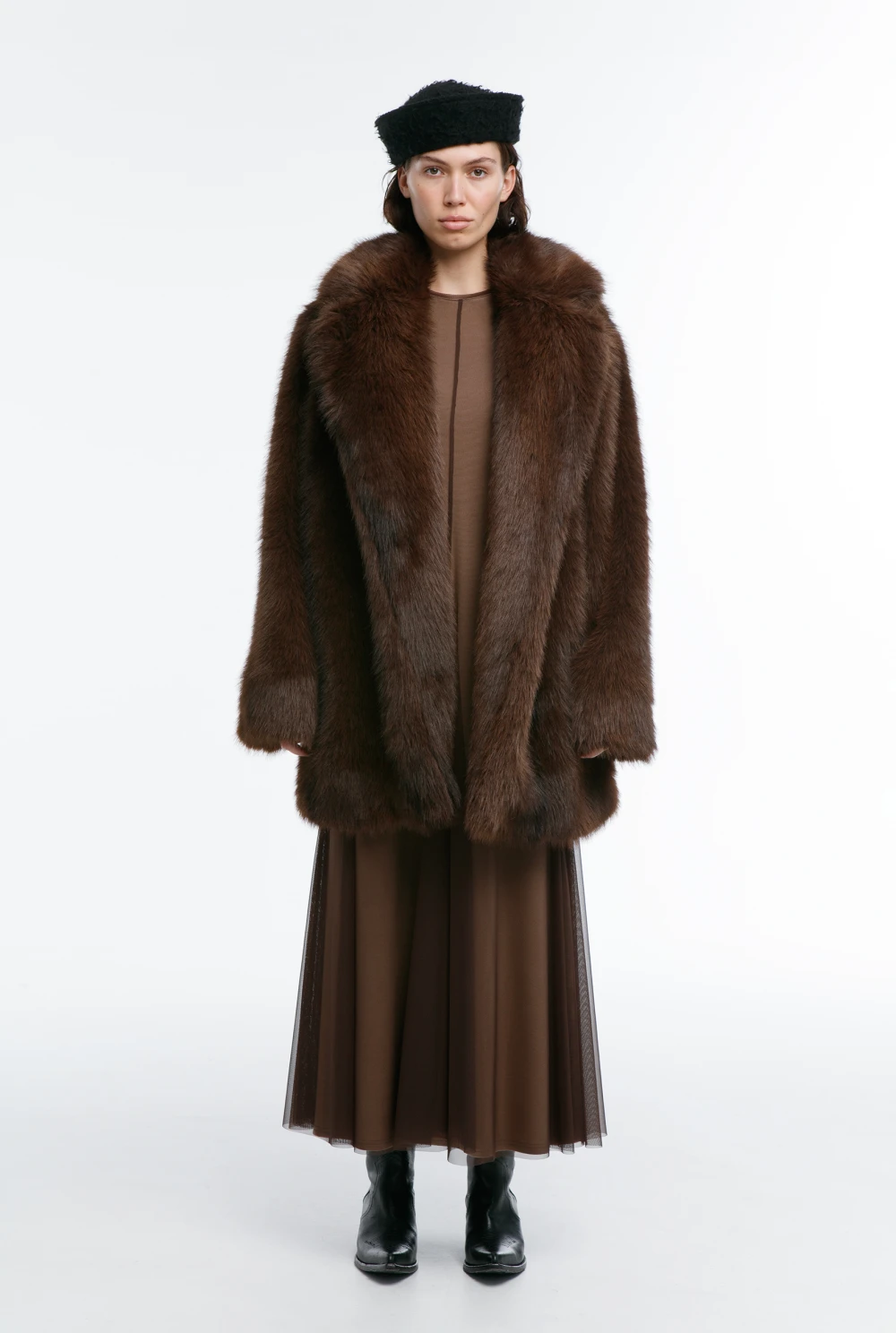 Шуба Radiance (Цвет Коричневый, Размер S-M, Состав 100 % полиэстер)