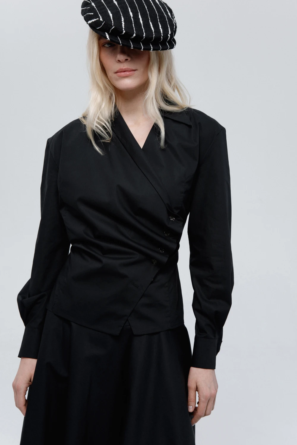 Блузка Base (Цвет Чёрный, Размер 44/S, Состав 100% Хлопок)