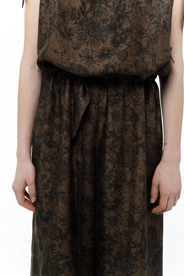 Комбинезон Maha (Цвет Коричневый с принтом, Размер 44/S, Состав 55% купро, 45% вискоза)