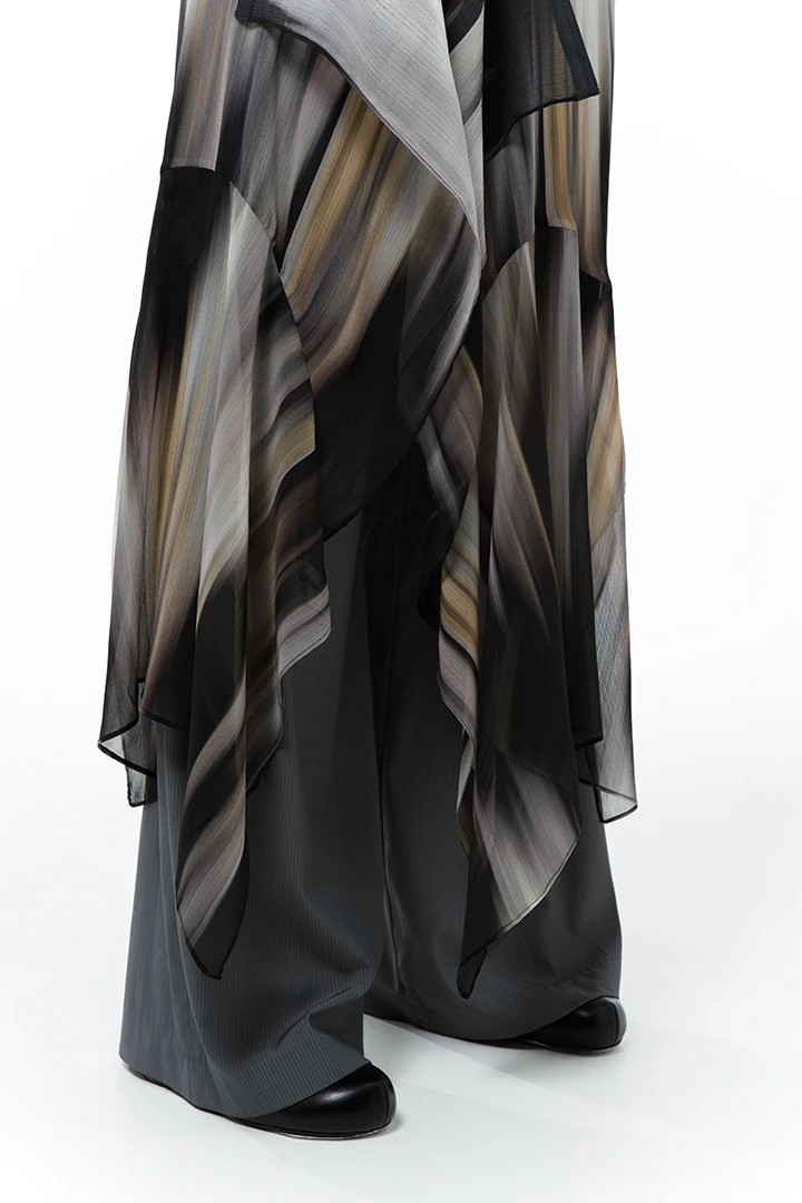 Юбка Veil ( Цвет Серо-чёрная полоска )