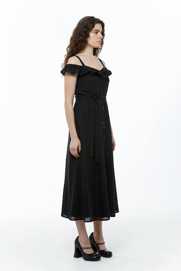 Платье Queen (Цвет Чёрный, Размер 44/S, Состав 80% полиэстер, 20% хлопок)