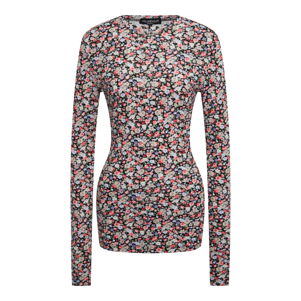 Лонгслив Granny ( Цвет Чёрный с розами )