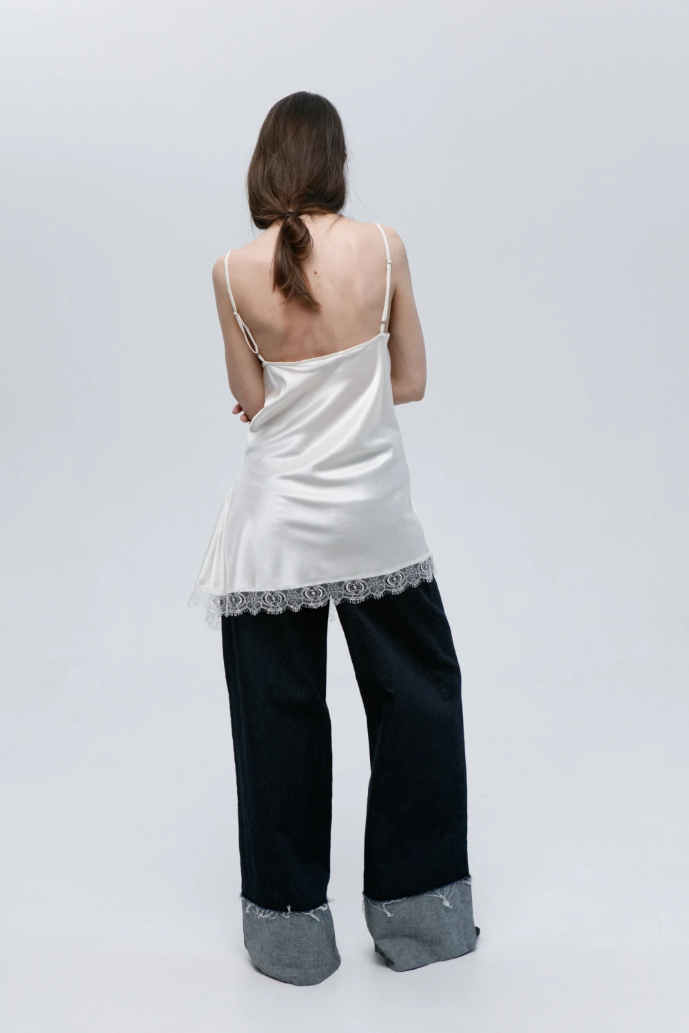 Топ Lace Vinsa (Цвет Молочный, Размер 44/S, Состав 96% Шёлк, 4% Эластан)