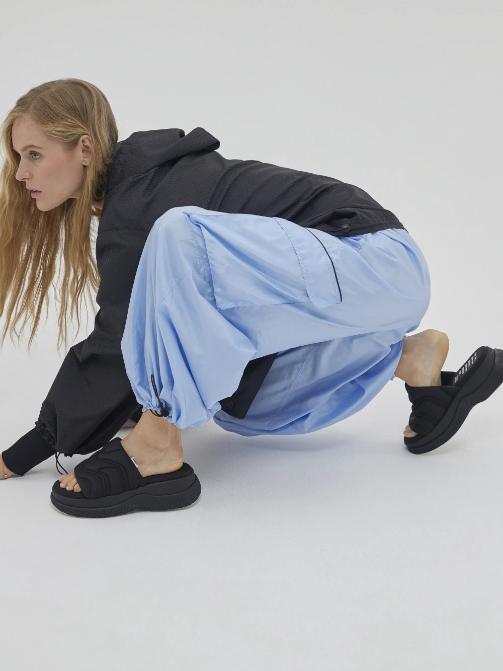 Брюки Richi (Цвет Голубой, Размер XL, Состав 100% шёлк)