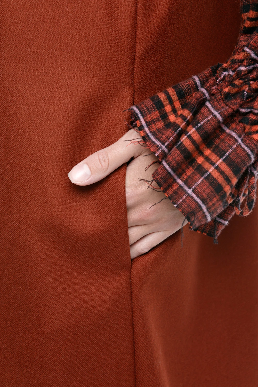 Платье V-dress (Цвет Терракот, Размер 44/S, Состав 100% шерсть)