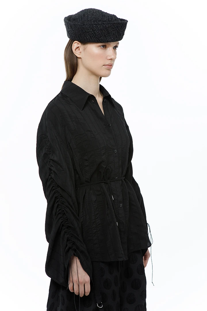 Рубашка Curtains (Цвет Чёрный, Размер 44/S, Состав Хлопок 3% , 96% Вискоза , 1% Полиамид)