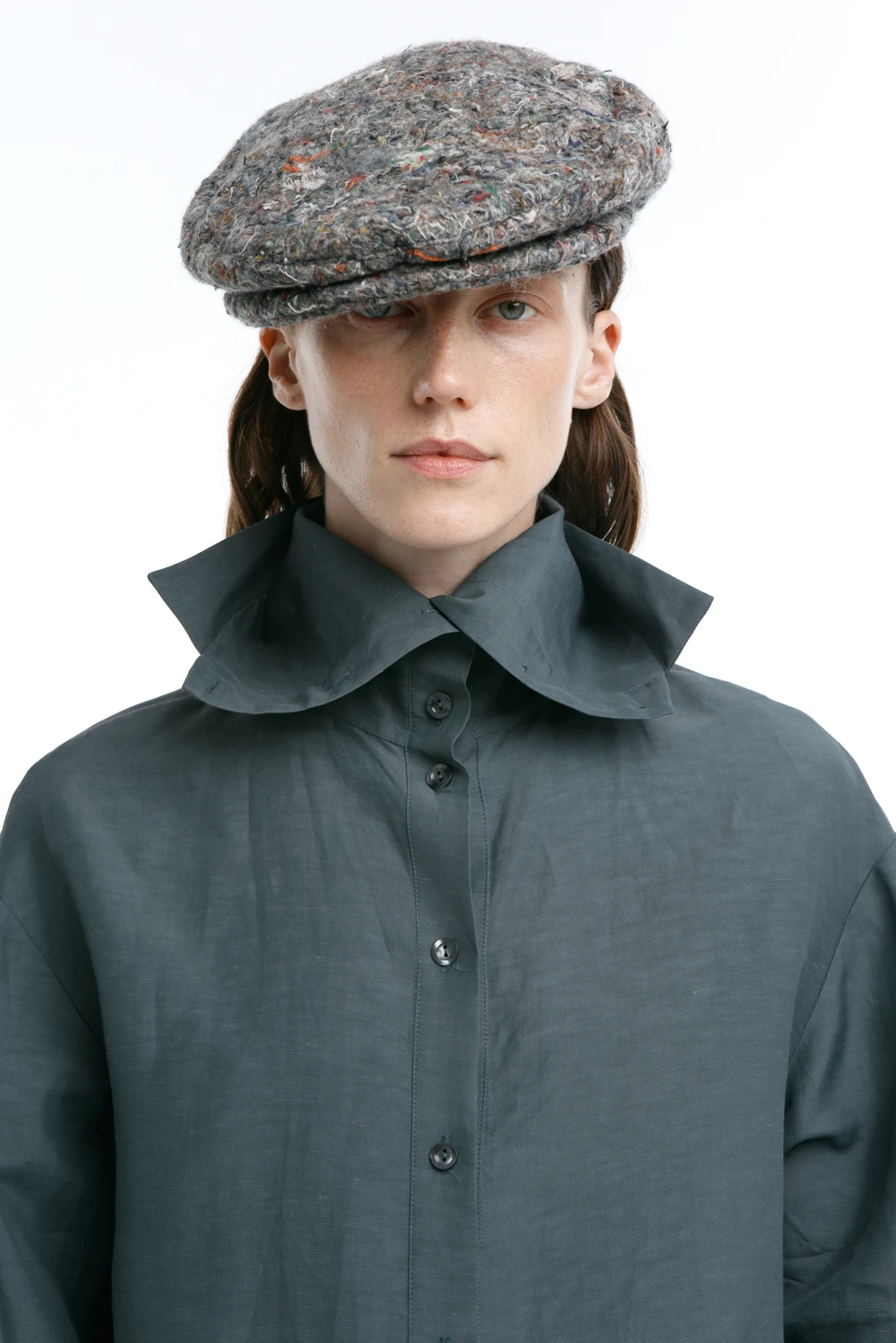 Рубашка Leningrad (Цвет Хаки, Размер 44/S, Состав 63% вискоза, 37% лён)