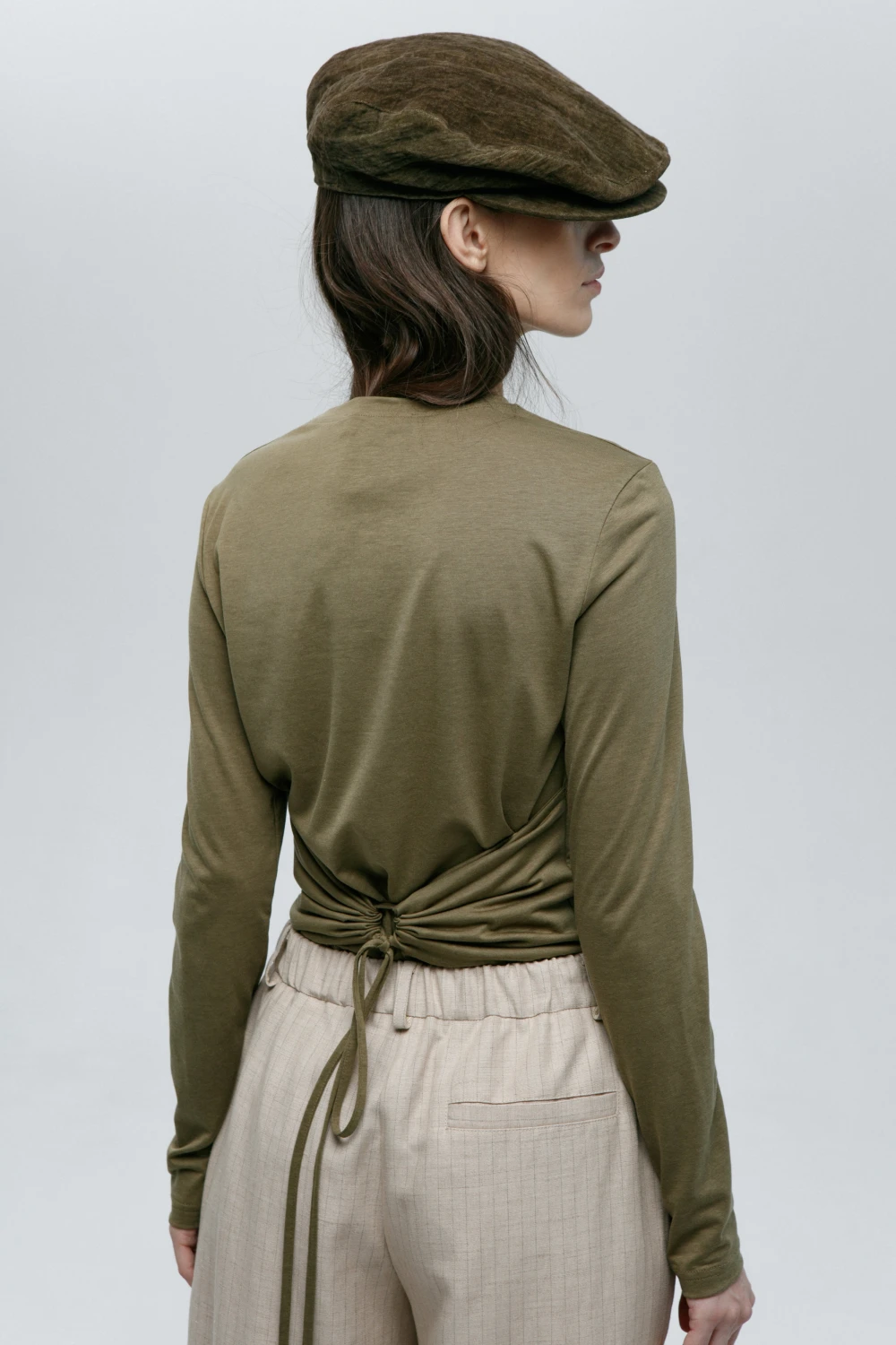 Лонгслив Baet (Цвет Хаки, Размер 44/S, Состав 100% Хлопок)