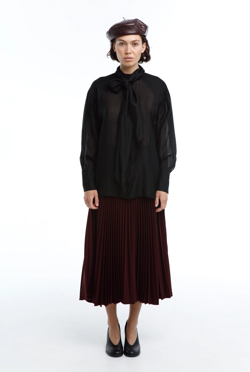 Блузка Grace (Цвет Чёрный, Размер 44/S, Состав 80% Тенсел, 20% Полиэстер)