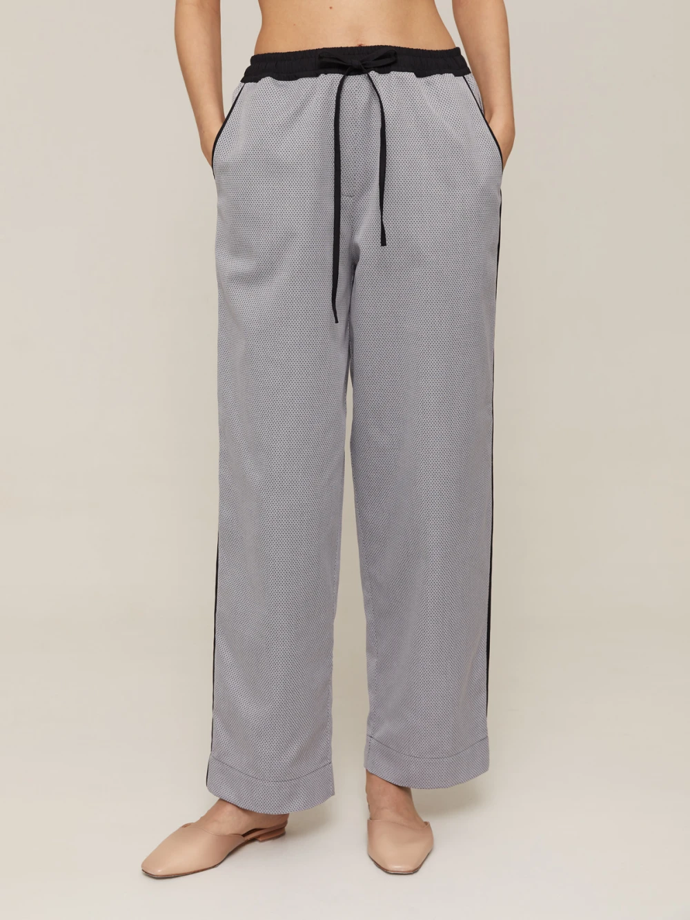 Пижама Alisa (Цвет Серый с узором, Размер S, Состав 100% хлопок)