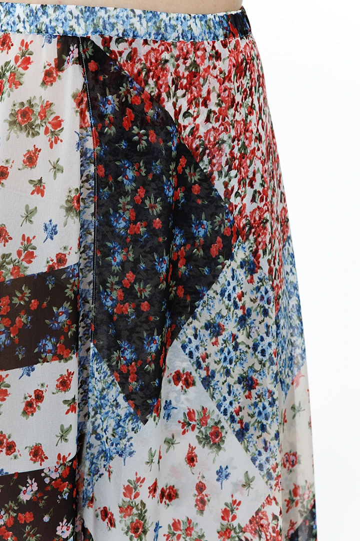 Юбка Maxi (Цвет Пэчворк, Размер 44/S, Состав 100% полиэстер)