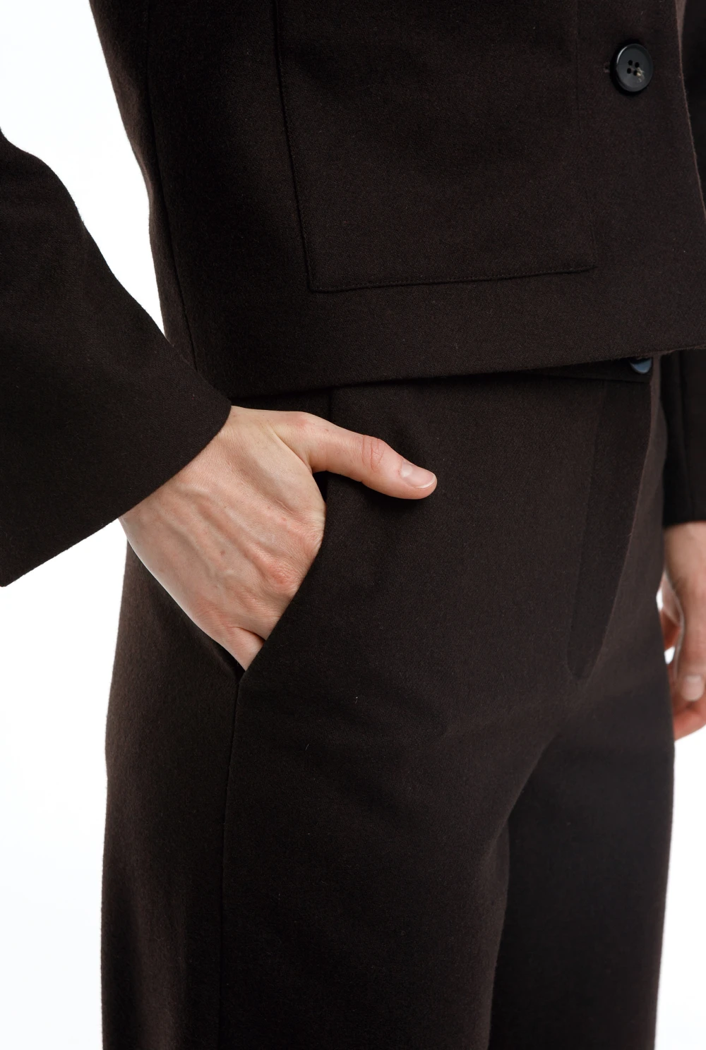 Брюки Tales (Цвет Горький шоколад, Размер 44/S, Состав 58% шерсть, 30% Полиэстер, 12% Полиамид)