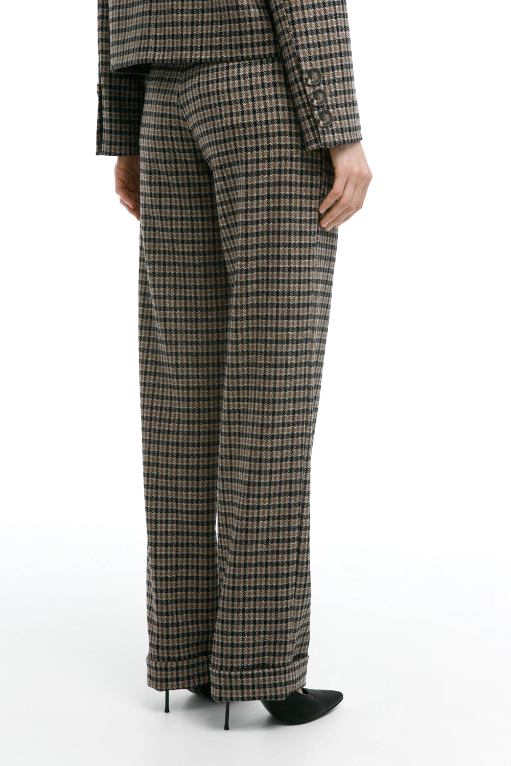 Брюки Tales ( Цвет Коричнево-оливковая клетка )