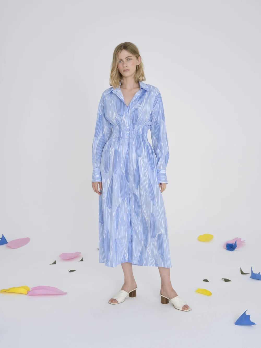 Платье Adeli (Цвет Голубые зёрна, Размер 44/S, Состав 100% хлопок)