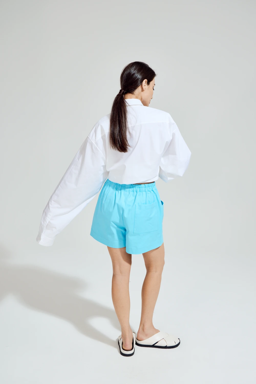 Шорты Cherry (Цвет Бирюза, Размер 46/M, Состав 100% хлопок)