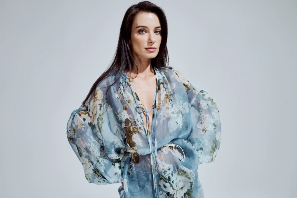 Блуза Carribean ( Цвет Голубой принт )