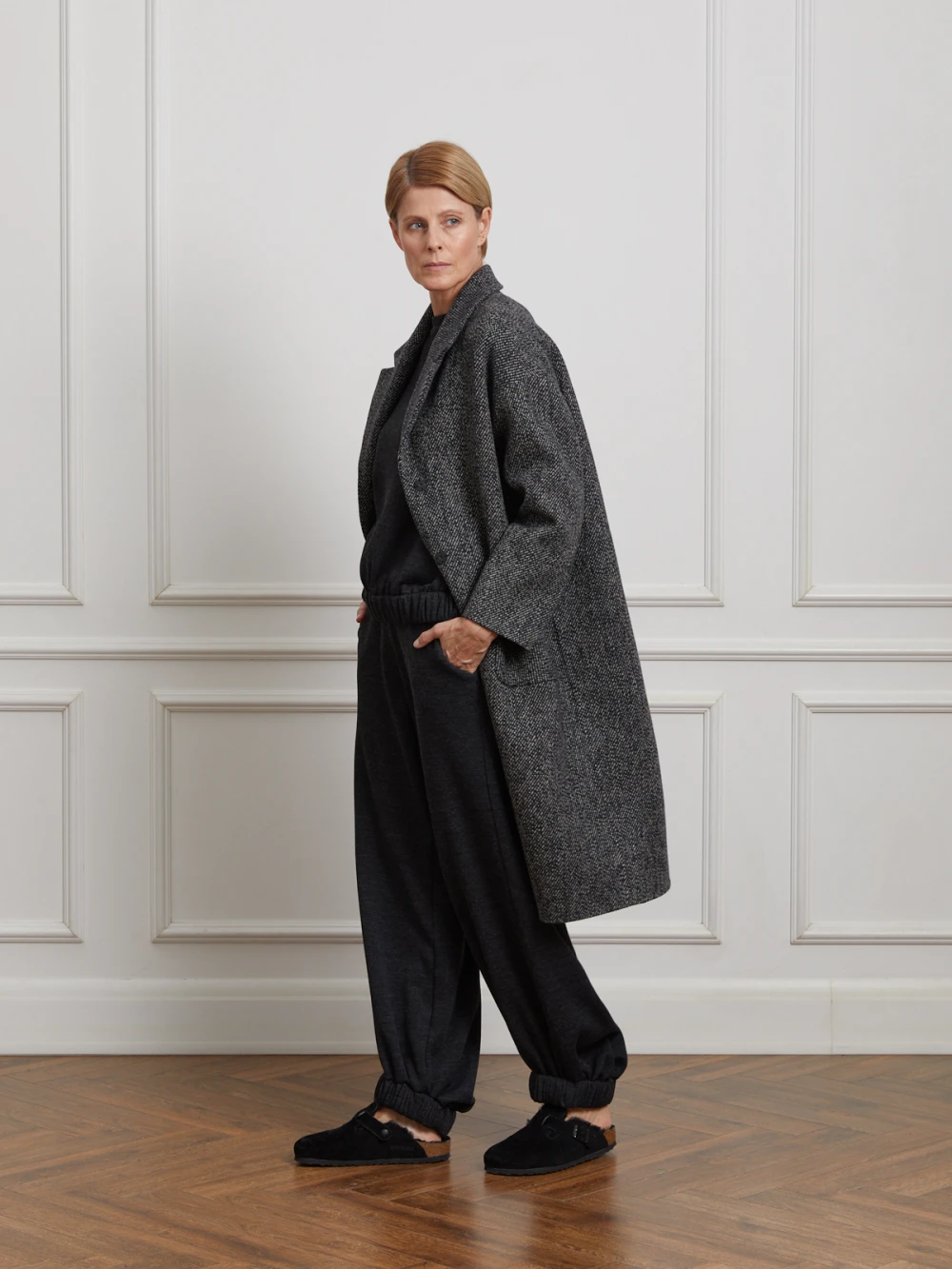 Пальто Lumba (Цвет Чёрно-белый, Размер S, Состав 50% шерсть, 50% кашемир)