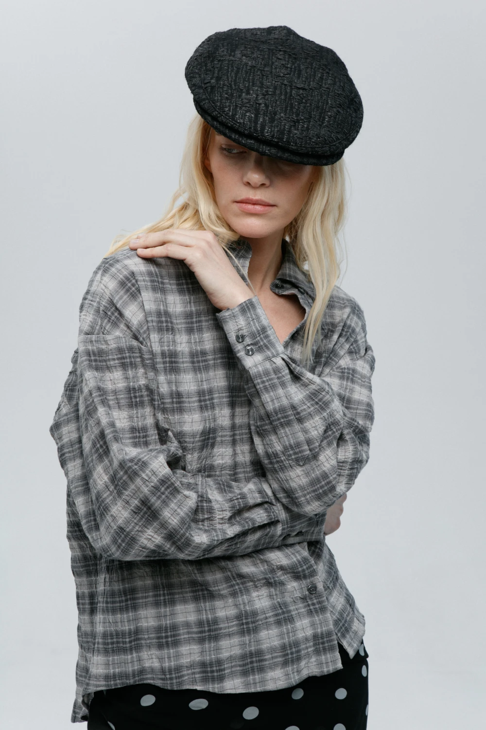 Рубашка Pelageya (Цвет Серый в полоску, Размер 44/S, Состав 100% вискоза)