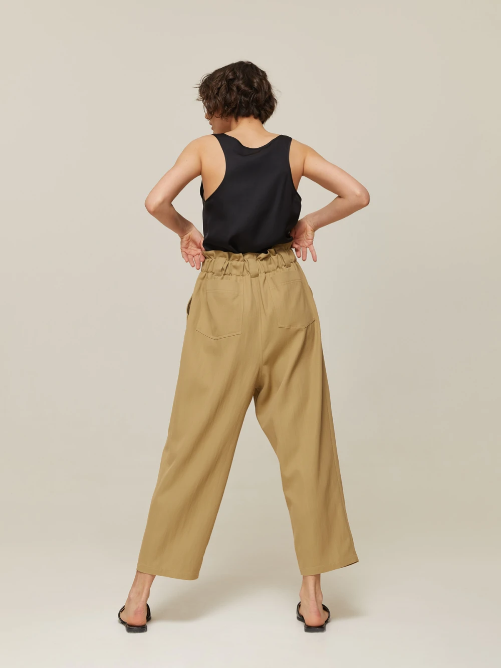 Брюки Vero (Цвет Бежевый, Размер XS, Состав 100% хлопок)