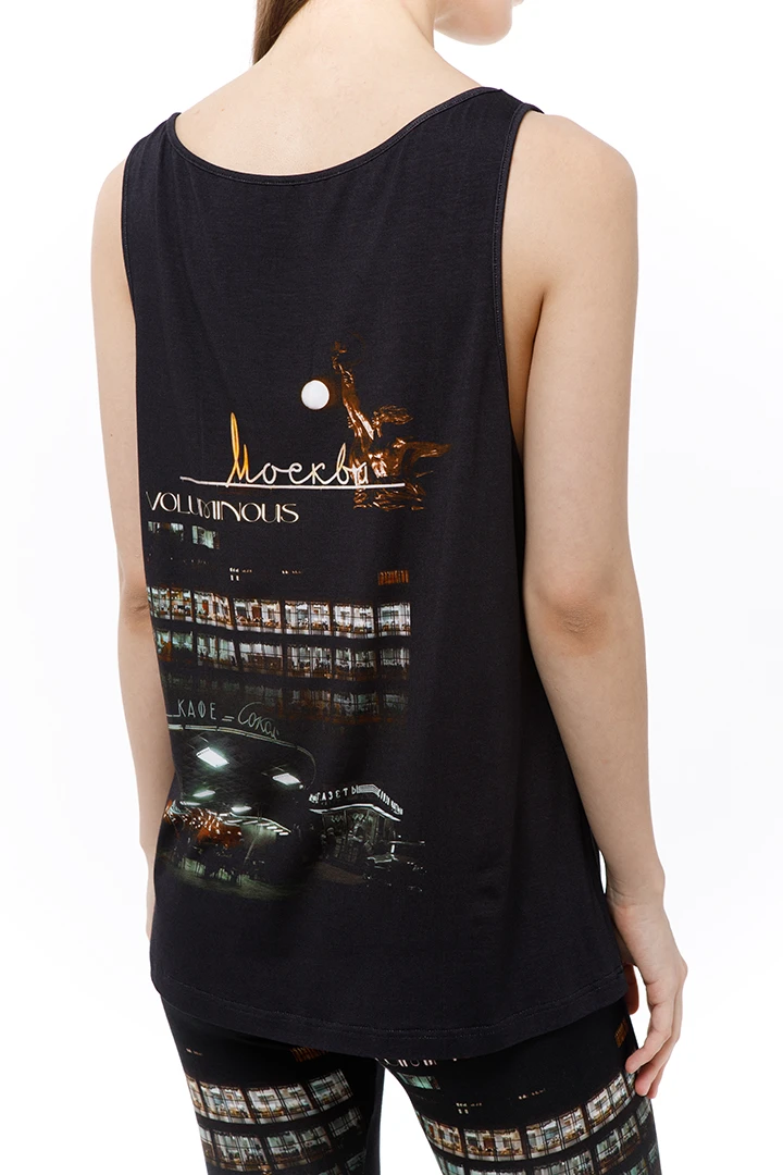 Майка Black ( Цвет Принт Москва на чёрном )