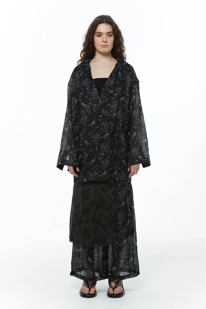 Жакет Literature ( Цвет Чёрный с принтом )