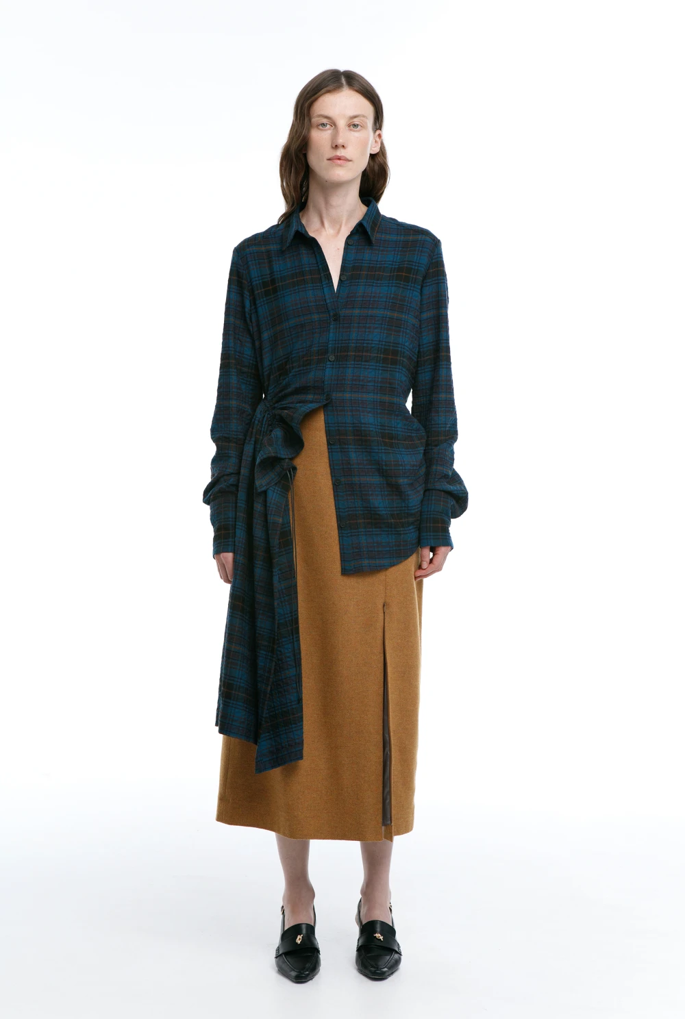 Рубашка Ixora ( Цвет Морская волна в клетку )