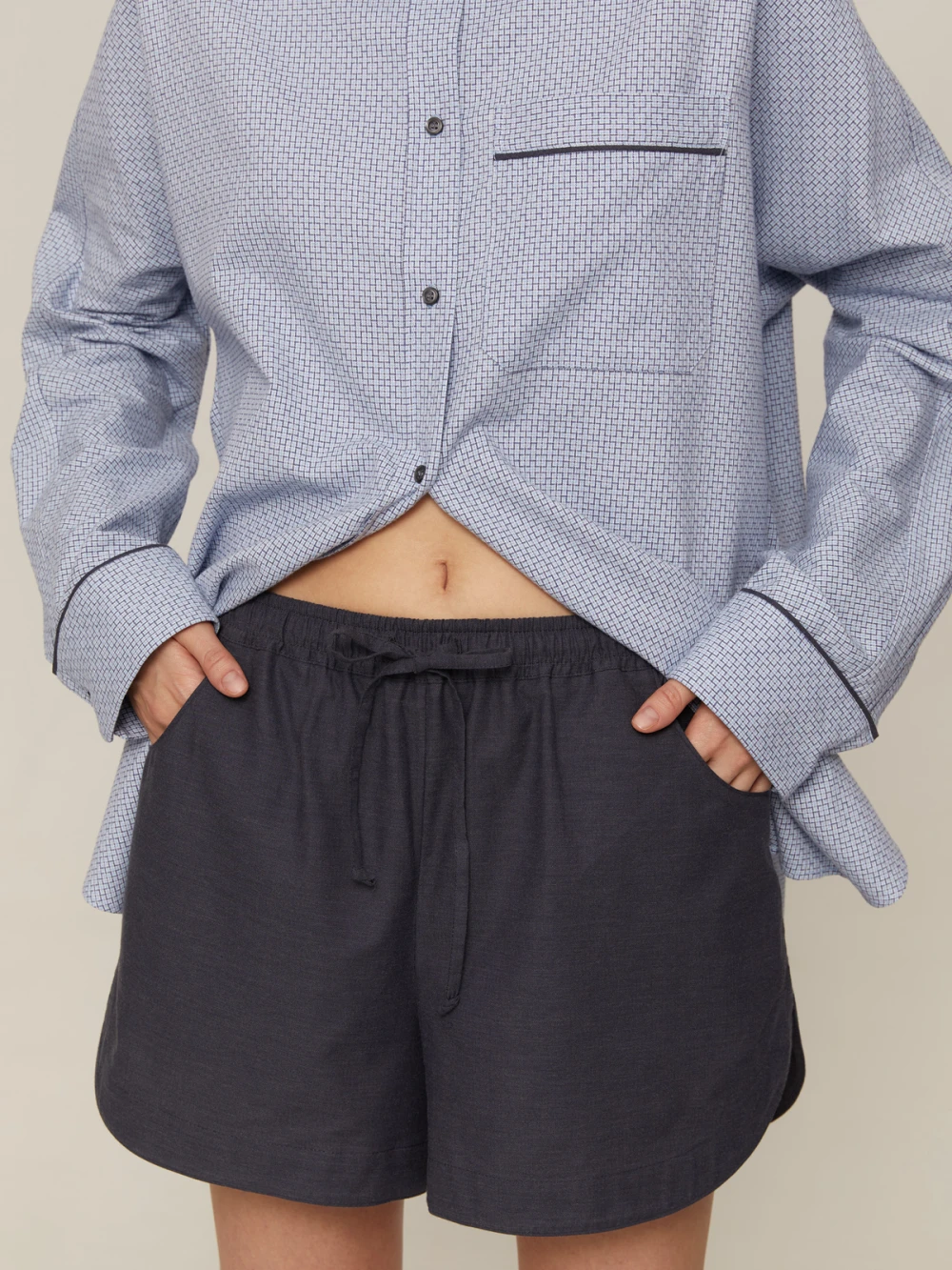 Костюм Atra (Цвет Голубой с узором/серый, Размер S, Состав 100% хлопок)