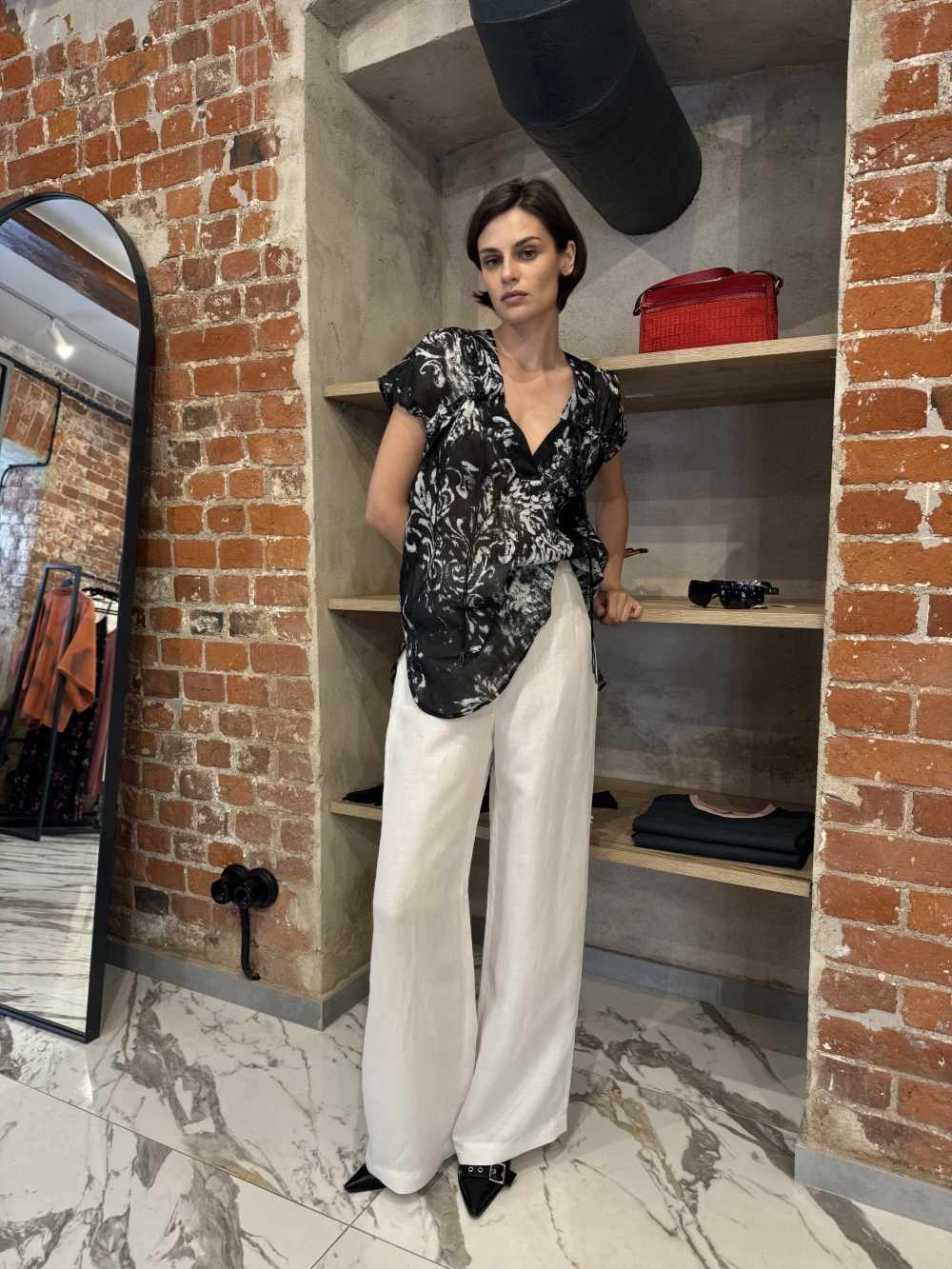 Брюки Moli (Цвет Белый, Размер 48/L, Состав 50% лён, 50% вискоза)