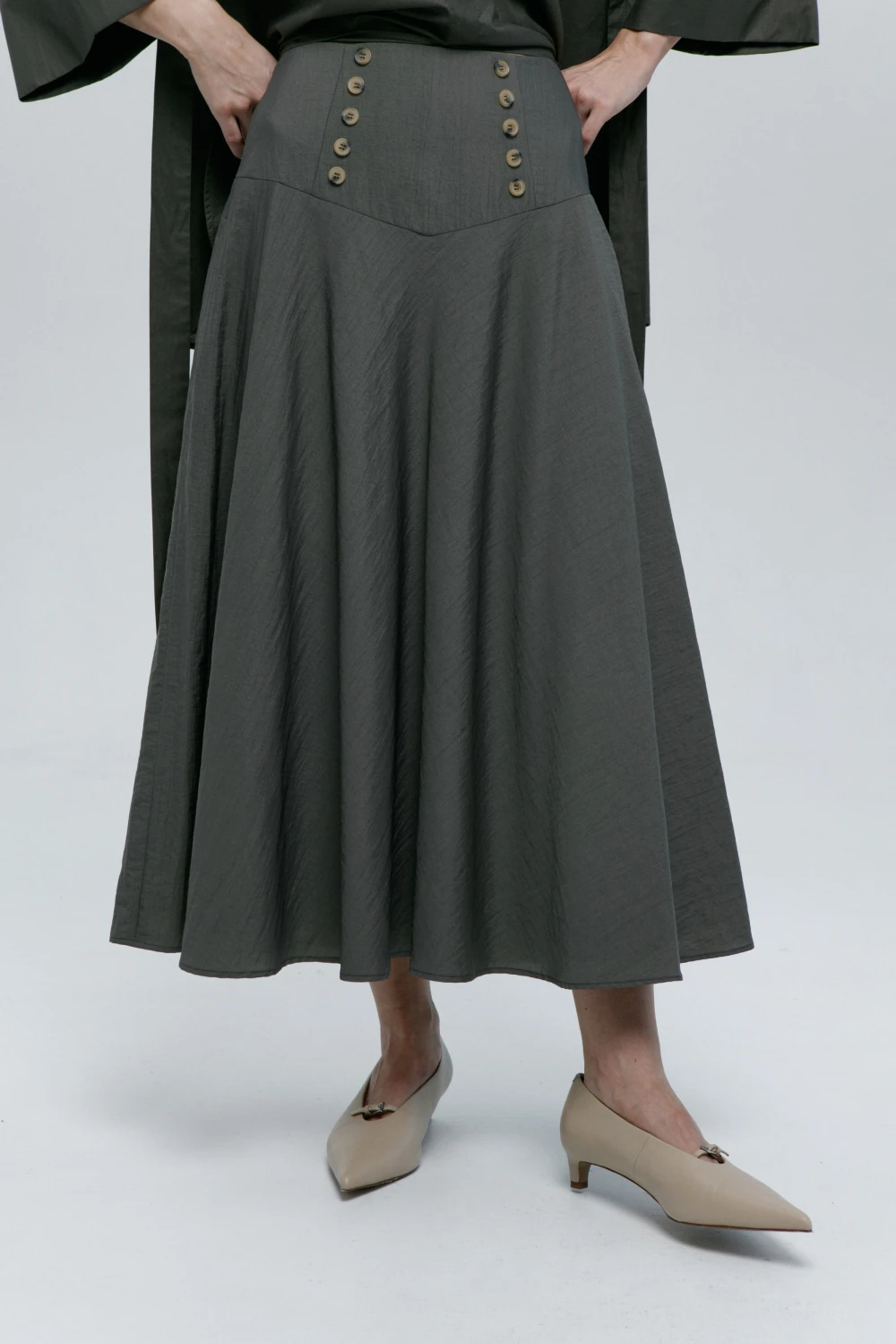 Юбка Courage (Цвет Серая умбра, Размер 44/S, Состав 100% полиамид)