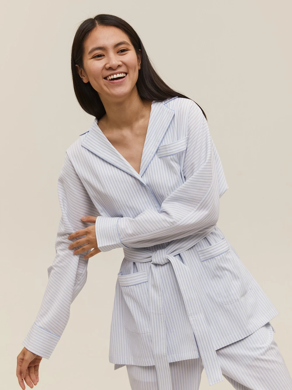 Костюм Aysha (Цвет Белый в полоску, Размер S, Состав 100% хлопок)