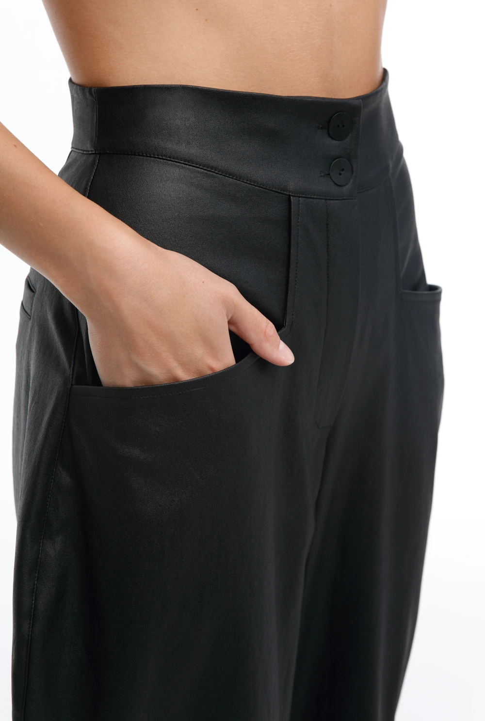 Брюки Nepman (Цвет Чёрный, Размер 44/S, Состав 6% Шерсть,2% Эластан,15% Ацетат,20% Полиэстер,57% Вискоза)