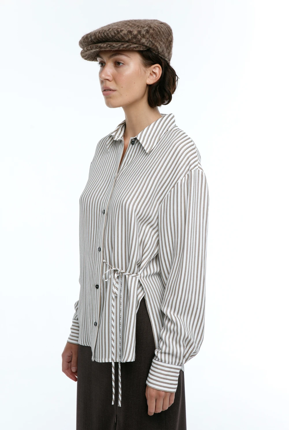 Рубашка Sash (Цвет Белый в полоску, Размер 44/S, Состав 54% Ацетат, 46% Вискоза)