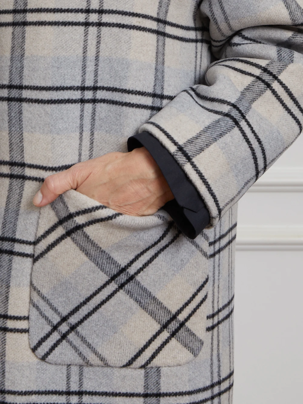 Пальто Lumba (Цвет Светло-серый в клетку, Размер S, Состав 80% шерсть, 20% акрил)