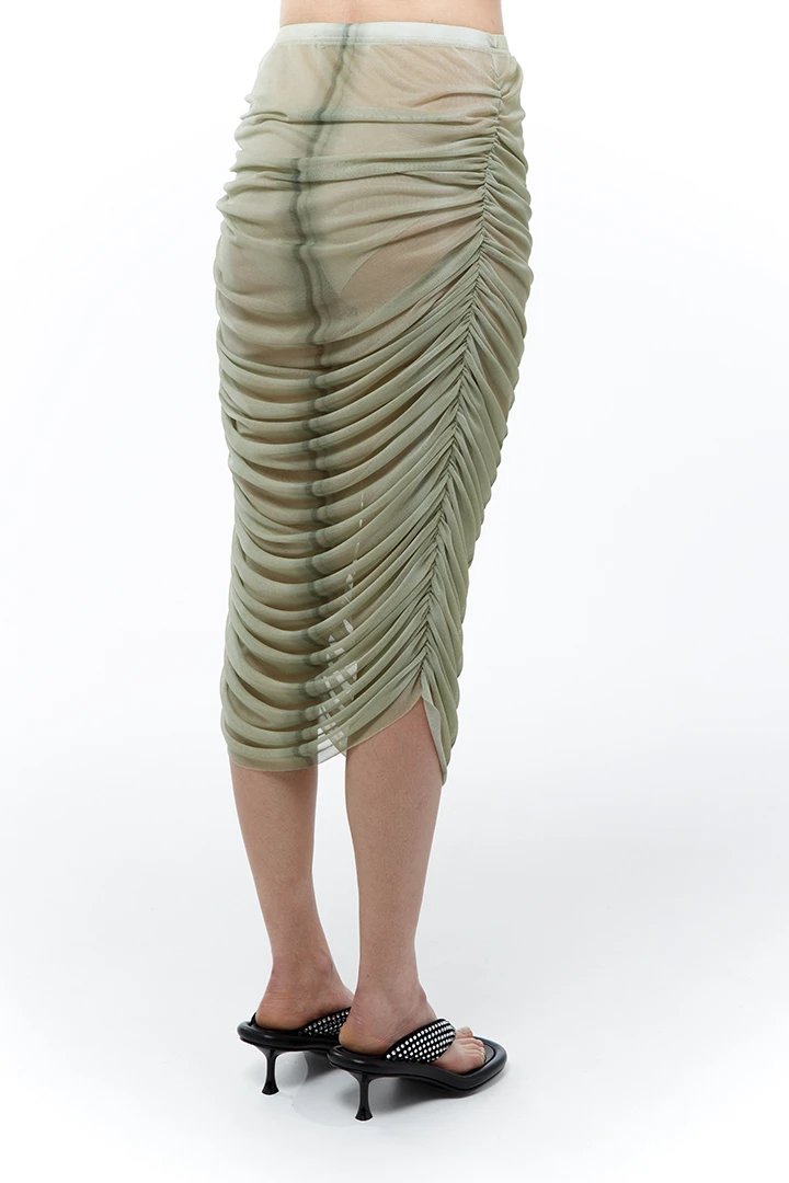 Юбка Divine 2 (Цвет Зелёный в полоску, Размер 44/S, Состав 100% полиэстер)